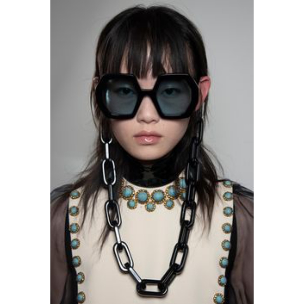 FASHON OVERSIZE SUNGLASSES WITH HANGING CHAIN 🆕 - Picture 6 of 6